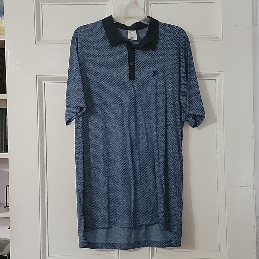 NWT Men's Polo Blue/White XXL Abercrombie & Fitch